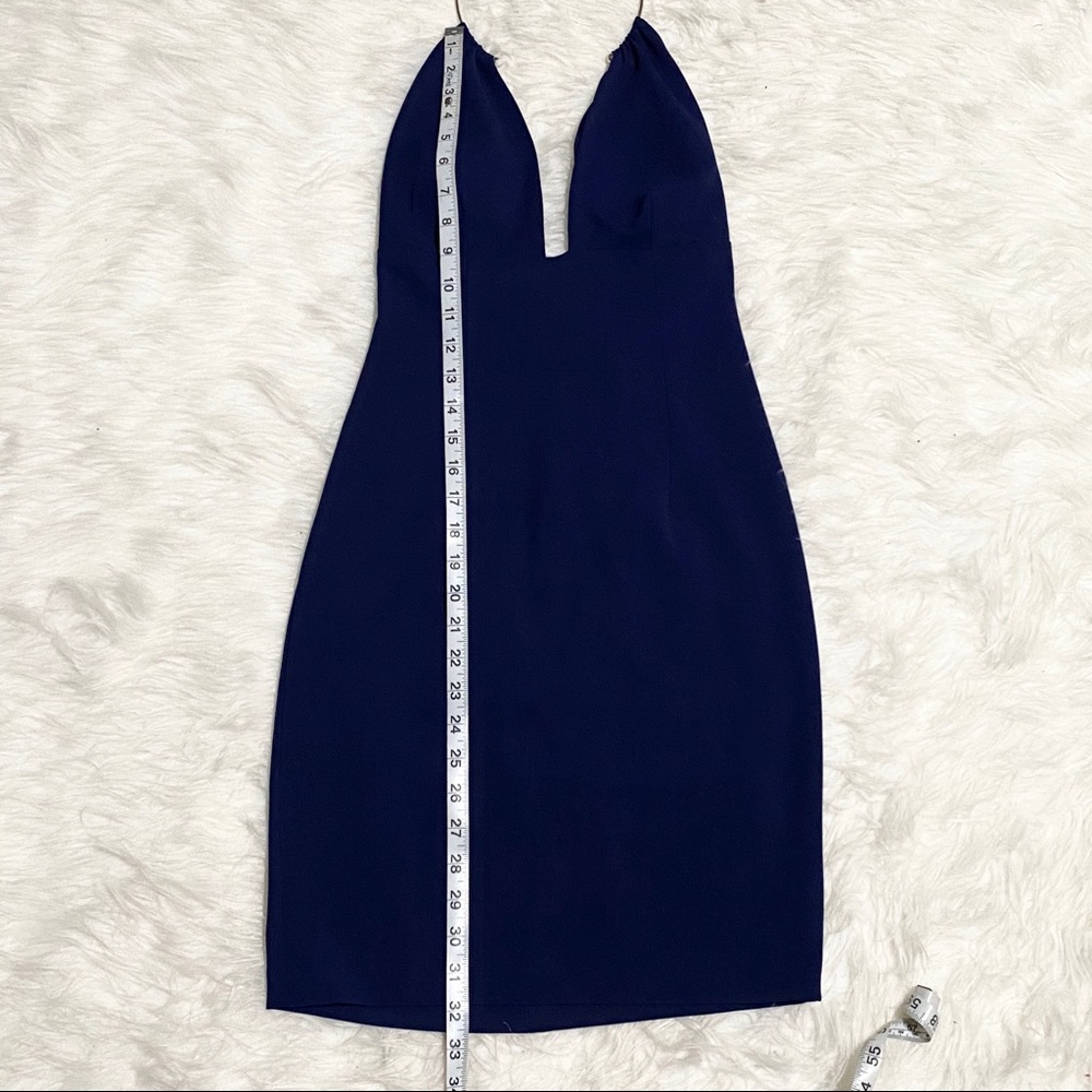 AIDAN MATTOX Navy Blue Choker Dress - Picture 7 of 9